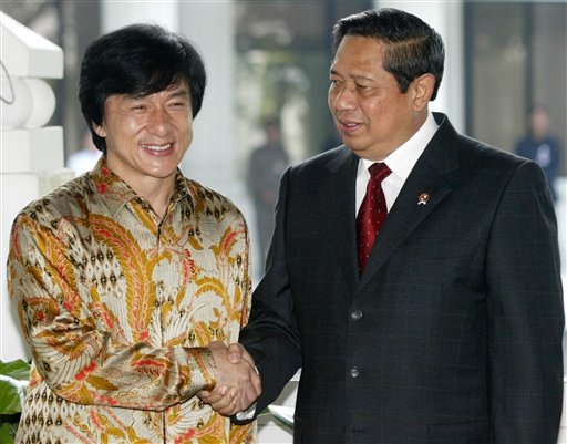 成龙受到印尼总统苏西洛的接见(图)