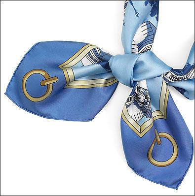 女性们喜欢爱的Hermes蓝色丝巾(组图)-搜狐广