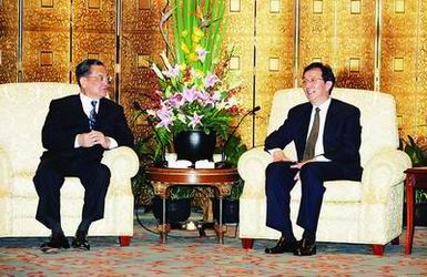陈良宇昨会见中国国民党主席连战时表示 上海将尽最大