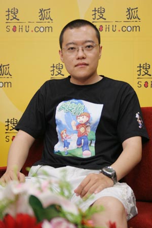 郑渊洁父子做客搜狐 谈他和儿子的"童话"(图)