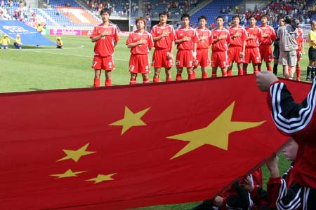 图文：世青赛中国对阵德国 中国队出场阵容