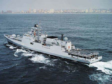 印度最先进的舰艇比亚斯号导弹护卫舰下水(