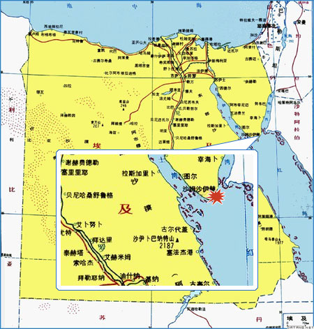 图文:埃及沙姆沙伊赫地图