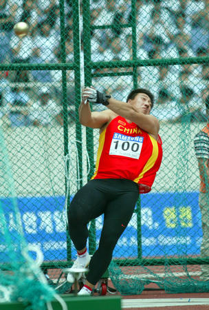 图文:亚洲田径锦标赛 叶奎男子链球第四