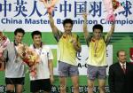 图文：中国羽毛球大师赛鸣金 男双颁奖仪式