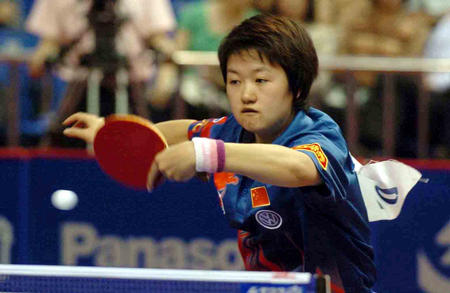 图文:中国乒乓球大奖赛 常晨晨进入决赛