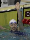 图文：游泳首日夺金激烈 罗雪娟夺50米蛙泳冠军