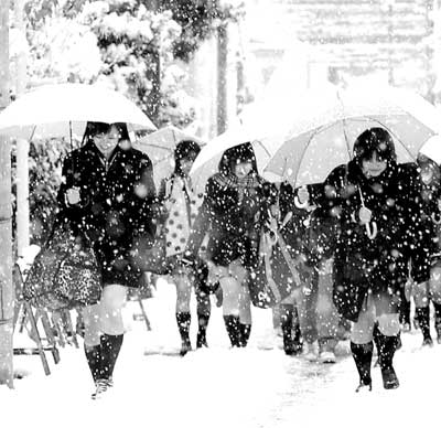 积雪达两米,日本成雪国 改写日本多个地区积雪