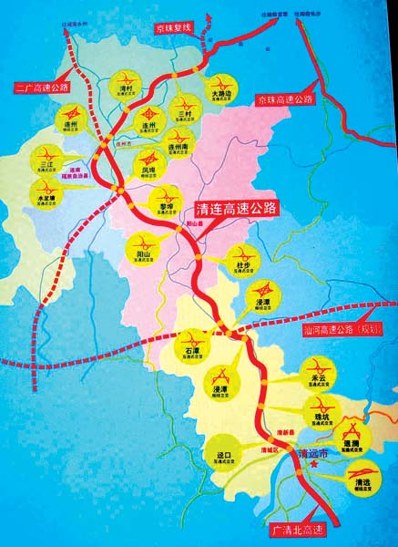 清远公路改造成高速公路 北江架起新桥(组图)