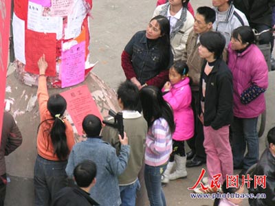图文:浙江温州新街景 招工电杆聚满人