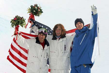 图文：冬奥单板滑雪男子U型场地赛 美国夺金