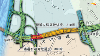 大坪隧道穿过长江路(图)