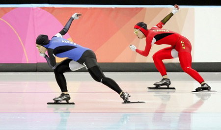 冬奥会14日组图 14日速滑  北京时间2月15日凌晨,冬奥会女子速度滑冰