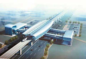 四号线八座高架车站年底建成(组图)