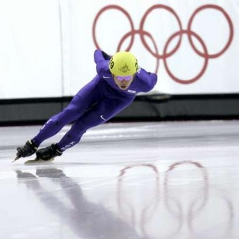 图文：冬奥男子500米短道速滑预赛 韩国选手