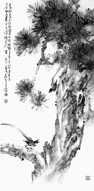 旅美画家黄磊生在京办展(图)