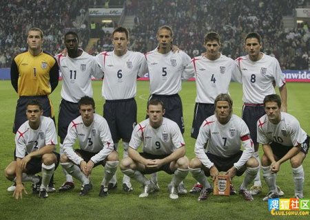 2006年德国世界杯 英格兰球员全家福