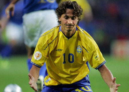 06世界杯瑞典队球员 前锋伊布拉希莫维奇