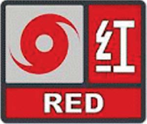 台风红色预警信号