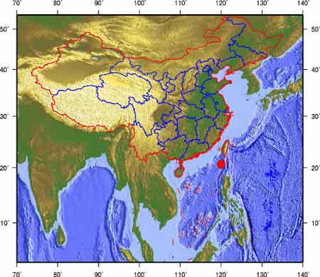 中国地震台网测定南海今晨发生4.6级地震(图)