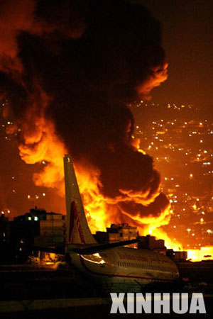图文：黎巴嫩贝鲁特国际机场被以军轰炸