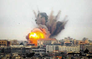 以军扩大行动规模轰炸贝鲁特郊区(图)