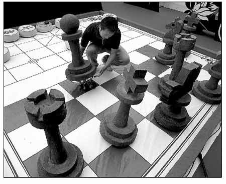 中国象棋与国际象棋对弈棋子能自由行走(图)