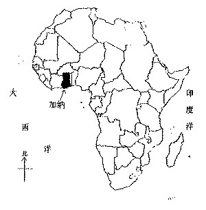 加纳在非洲位置图