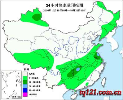 24小时降水量预报图(来源:问天网)