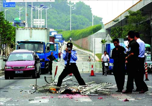 杀人路段又夺一命 事发深圳清平高速(图)