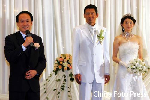 图文13杨晨结婚与刘珊珊走进婚礼的殿堂