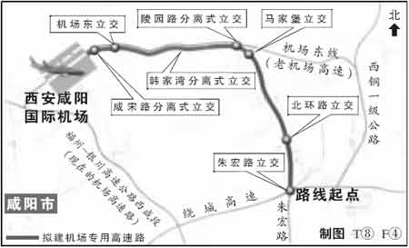 西安咸阳机场专用高速公路开建 两年后建成(图)图片