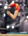 图文：中国获得女子体操团体赛冠军 鞍马比赛中