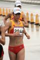 独家图片：女子20公里竞走决赛 刘虹雨中夺冠