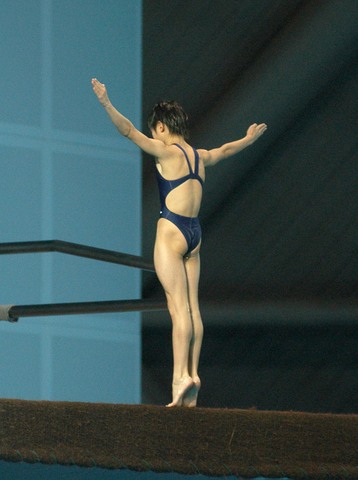 资料图：06年国际跳水冠军赛 新星王鑫在比赛中