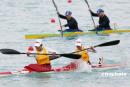 图文：亚运女子500米双人皮艇于腊梅朱敏园摘金