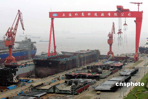 中国最年轻船厂上海外高桥造船公司进世界十强