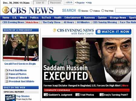 世界媒体关注萨达姆被判绞刑(组图)