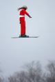 图文：亚冬会自由式滑雪女子空中技巧 俯视