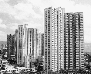 图为香港某地建造的公屋.