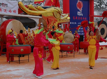 图文：“鼓动北京”开幕仪式 精彩的鼓乐舞