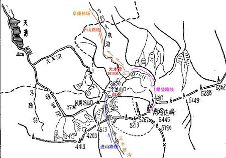 博格达峰攀登线路图(二)