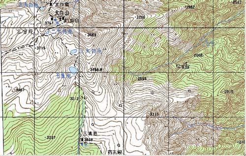 登山首页 山峰资料 3000米山峰 太白山 资料图库--地形图,等高线