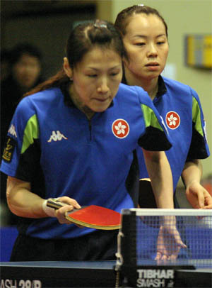 乒乓球说吧)公开赛结束了女双的最后决赛,结果中国香港组合帖雅娜/张