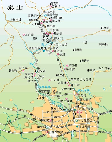 东岳泰山地形图