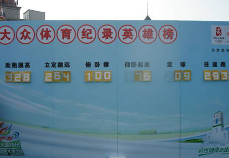 图文：伊利奥运健康中国行 比赛成绩统计结束