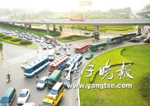 新庄立交昨日又狂堵(图)