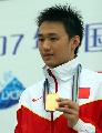 图文：全国游泳冠军赛第七日 张琳艰难夺得金牌