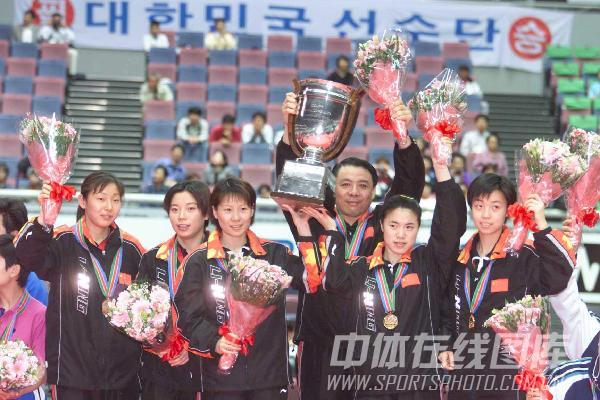 图文第46届世乒赛精彩图片夺得女子团体冠军