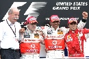图文：[F1]美国大奖赛决赛 领奖台上的庆祝